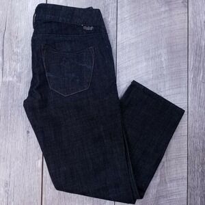 Silver Jeans Womens Size 28 Tyler Slim Cropped Capri Dark Blue Low Rise Pants